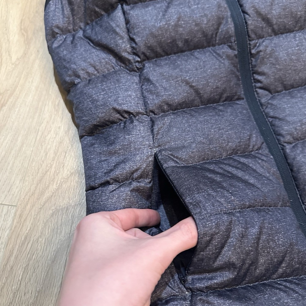 Eddie Bauer EB650 Down Puffer Vest Womens Sz XS Gray/Blue Full Zip Gorpcore - Picture 3 of 8